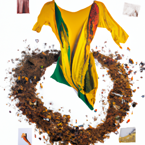 An image showcasing the transformation from excrement to treasure, illustrating the concept of sustainable fashion